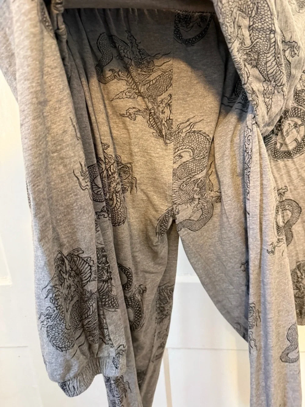Streetwear Society Grey Snake-Print Kids Pajama Set